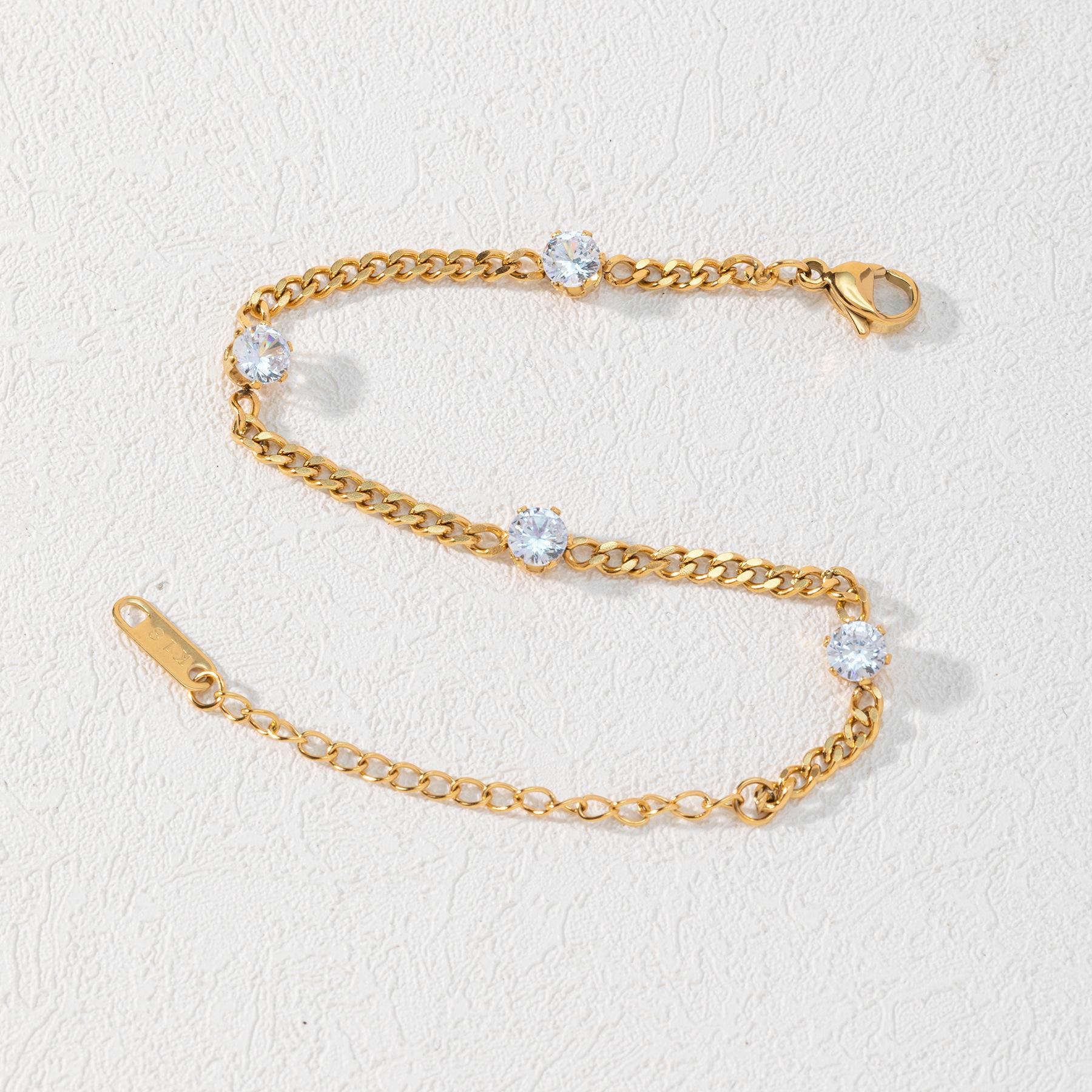 

Нишевый светлый роскошный браслет из циркония женский INS Интернет знаменитость простой темперамент универсальный ювелирные изделия для рук