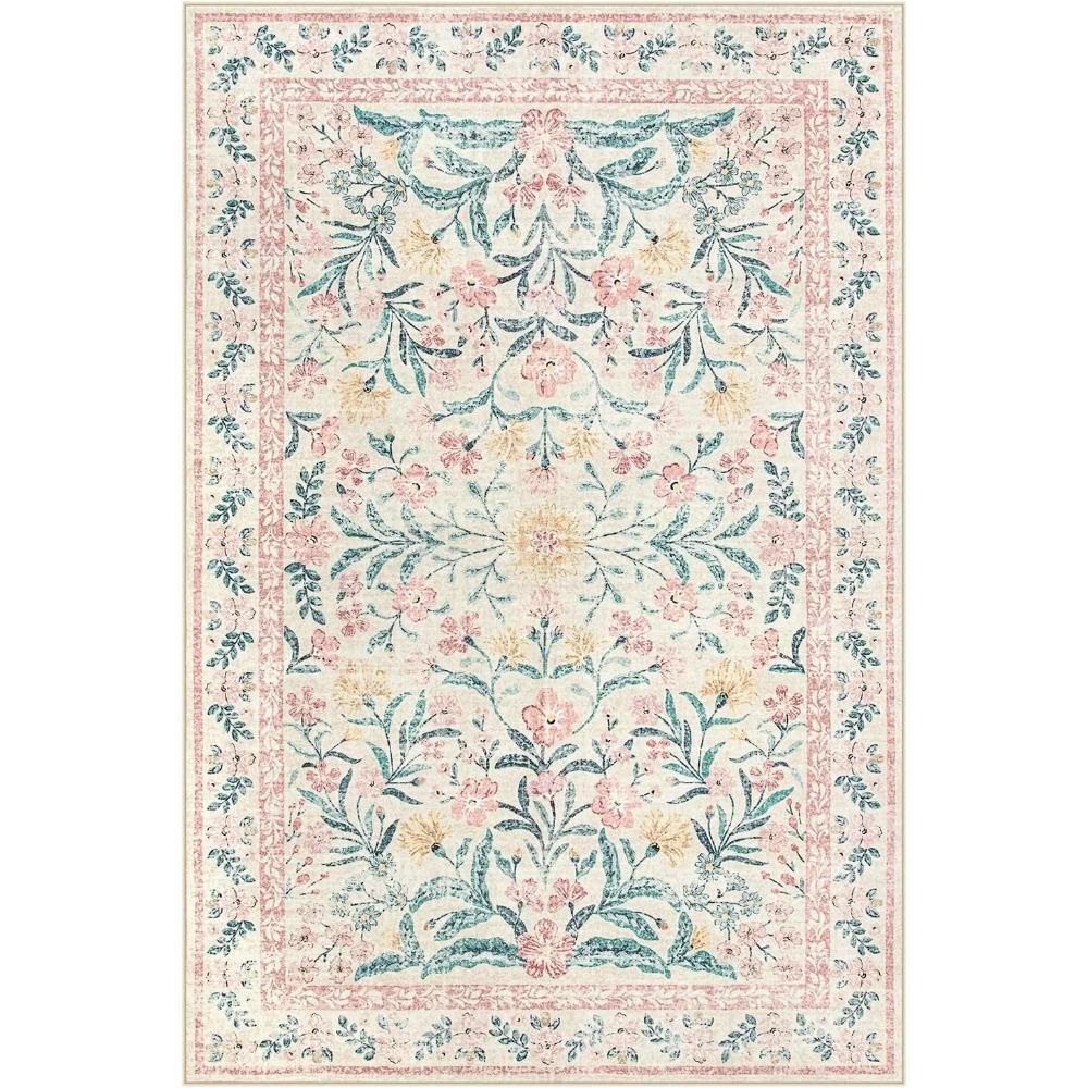 

Ковер для гостиной, украшение для дома, ковер с цветами, мягкий, машинная стирка, коврик для пола, декор для спальни, прикроватные нескользящие коврики, складной 50x80cm