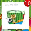 Green Football-themed Birthday Party Tableware Set - Disposable Paper Plates, Cups, Knives, Forks, Spoons and Straws