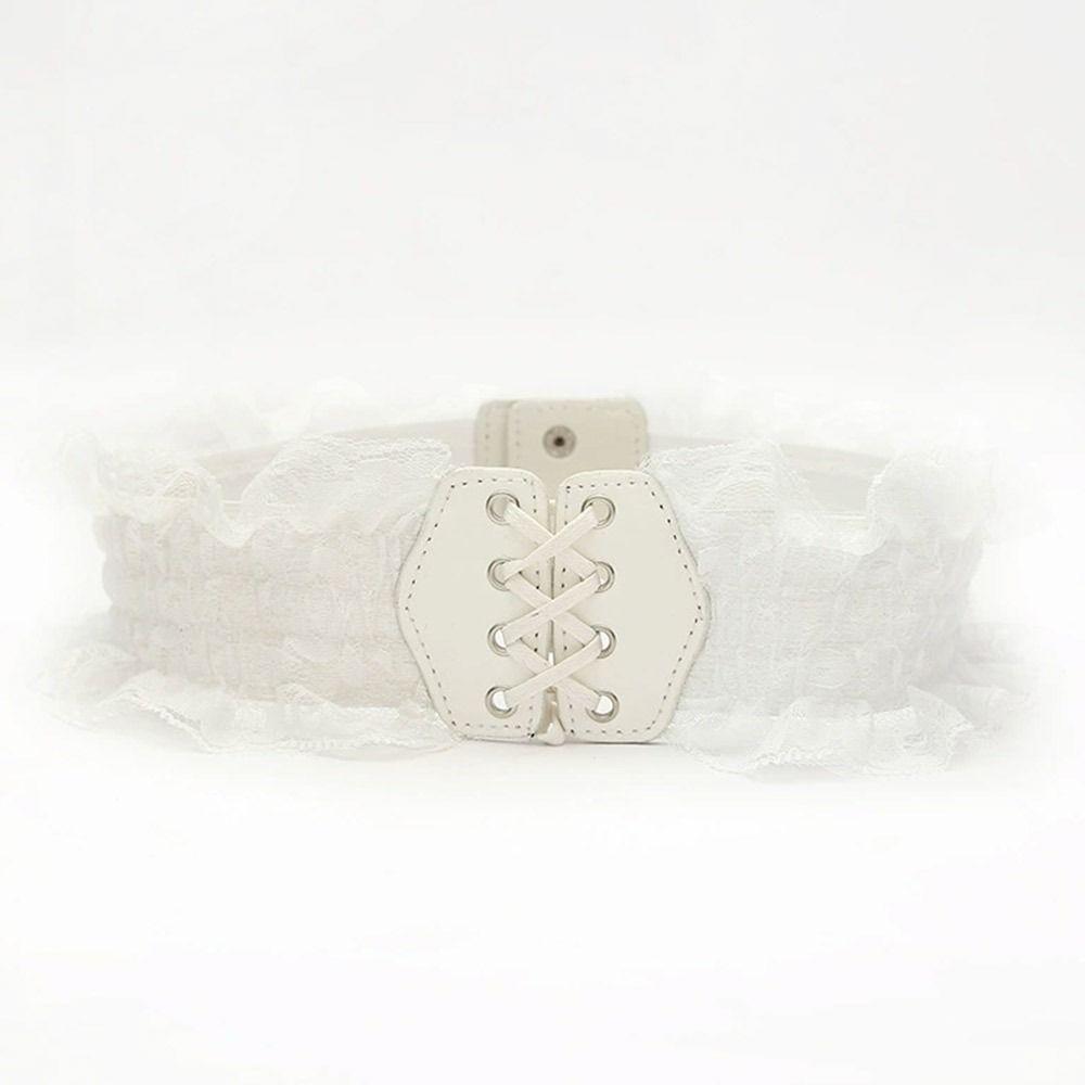 Korean Version Lace Wide Waist Belt Retro Body Shapewear Corset Belts  For Women Lady Girl Bridal