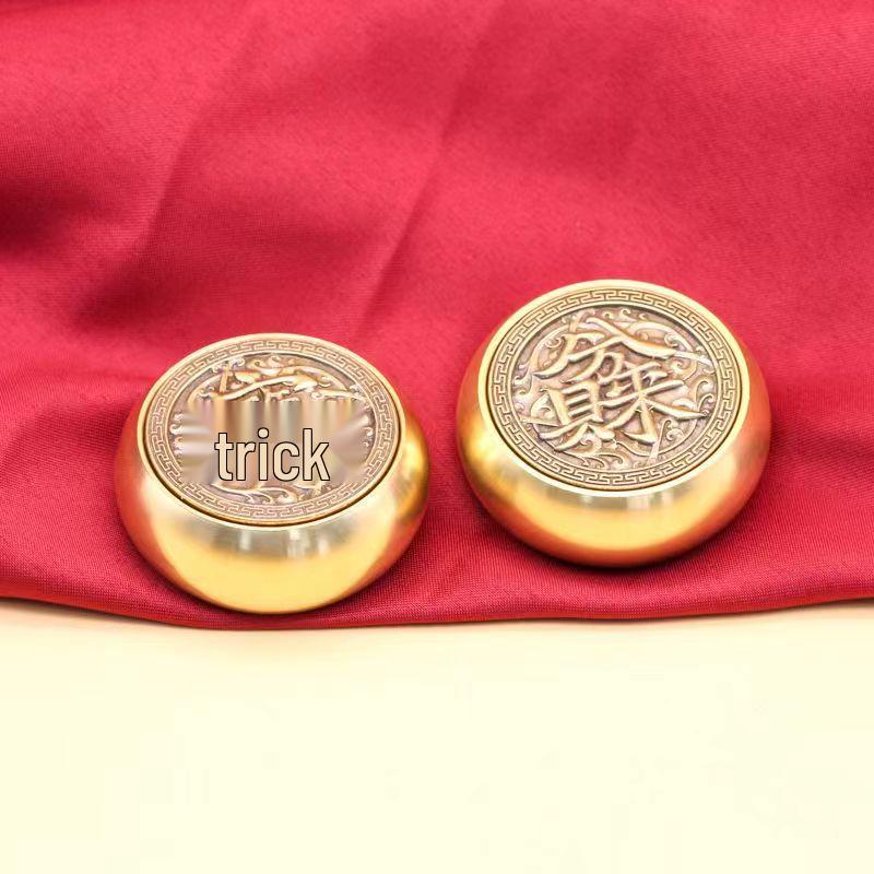 Крутящийся шестигранный ручной декомпрессионный элемент из латуни - Медный палец-гироскоп ornament