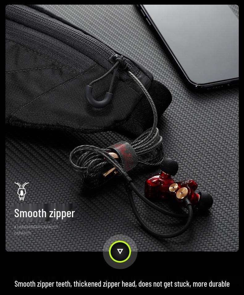 Geantă de talie mobilă unisex ultra-subțire impermeabilă pentru alergare, fitness și dans