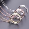 1Pc Round Heart Glass Cremation Urn Locket Pendant Necklaces For Ashes Mix Geometric Memory Floating Relicario Collares Jewelry