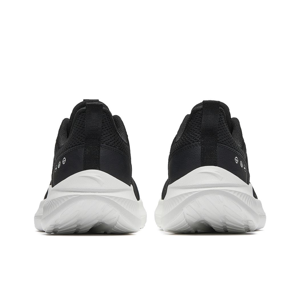 Anta Cushioning Slip Resistant Breathable Low top City Commuting Running Shoes Men's Basic Black/Papyrus White 912615541-4