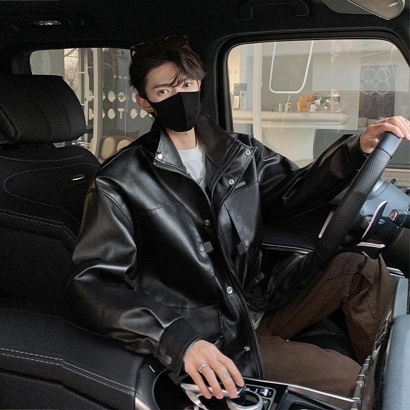 Herren Übergroße Retro PU-Lederjacke - Herbst Winter Trend, High-End Cooler Stil