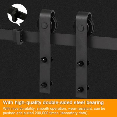 6.6ft Barn Door Hardware Kit Heavy Duty Sliding Barn Door Silent Track Rail Kit Easy To Install