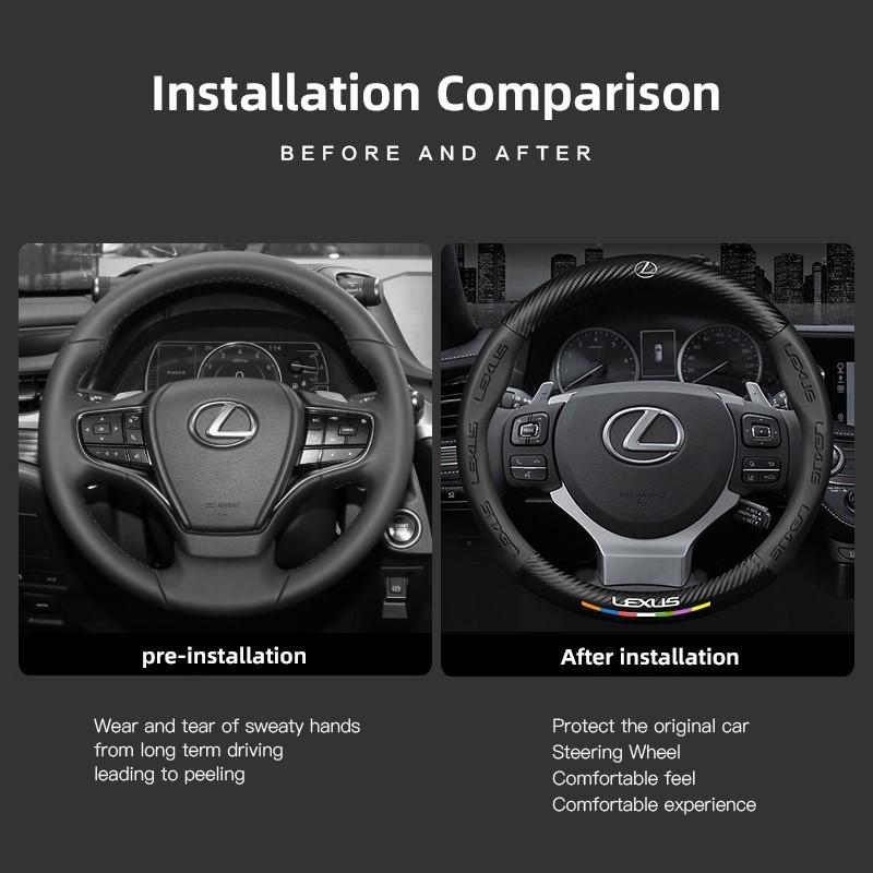 Carbon fiber Leathe Car Steering Wheel Cover For Lexus IS250 IS200 CT200h GS300 LS430 RX450h LX570 IS300 ES RX LS IS NX CT LX UX