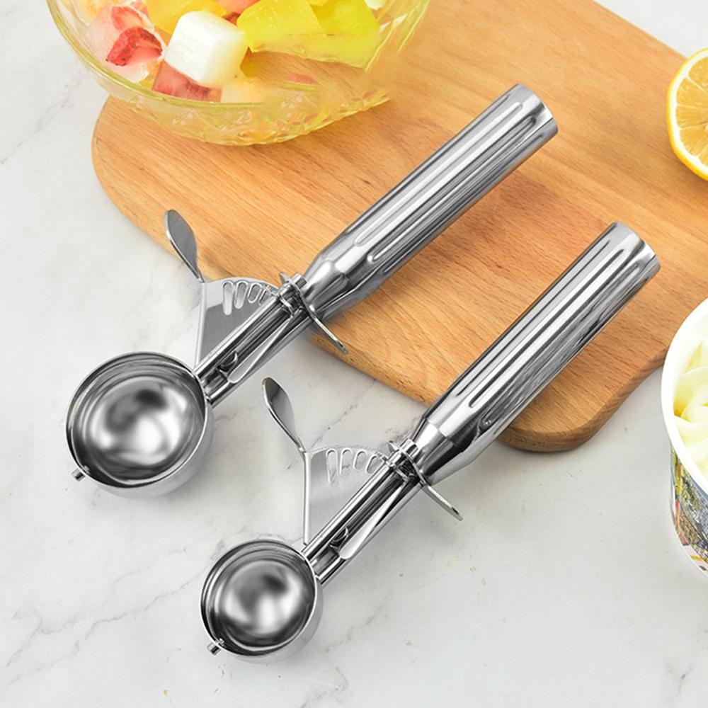 

Stainless Steel Cookie Cake Melon Baller Dough Bar Tools Ball Spoon Ice Cream Scoop Kitchen Gadgets Large