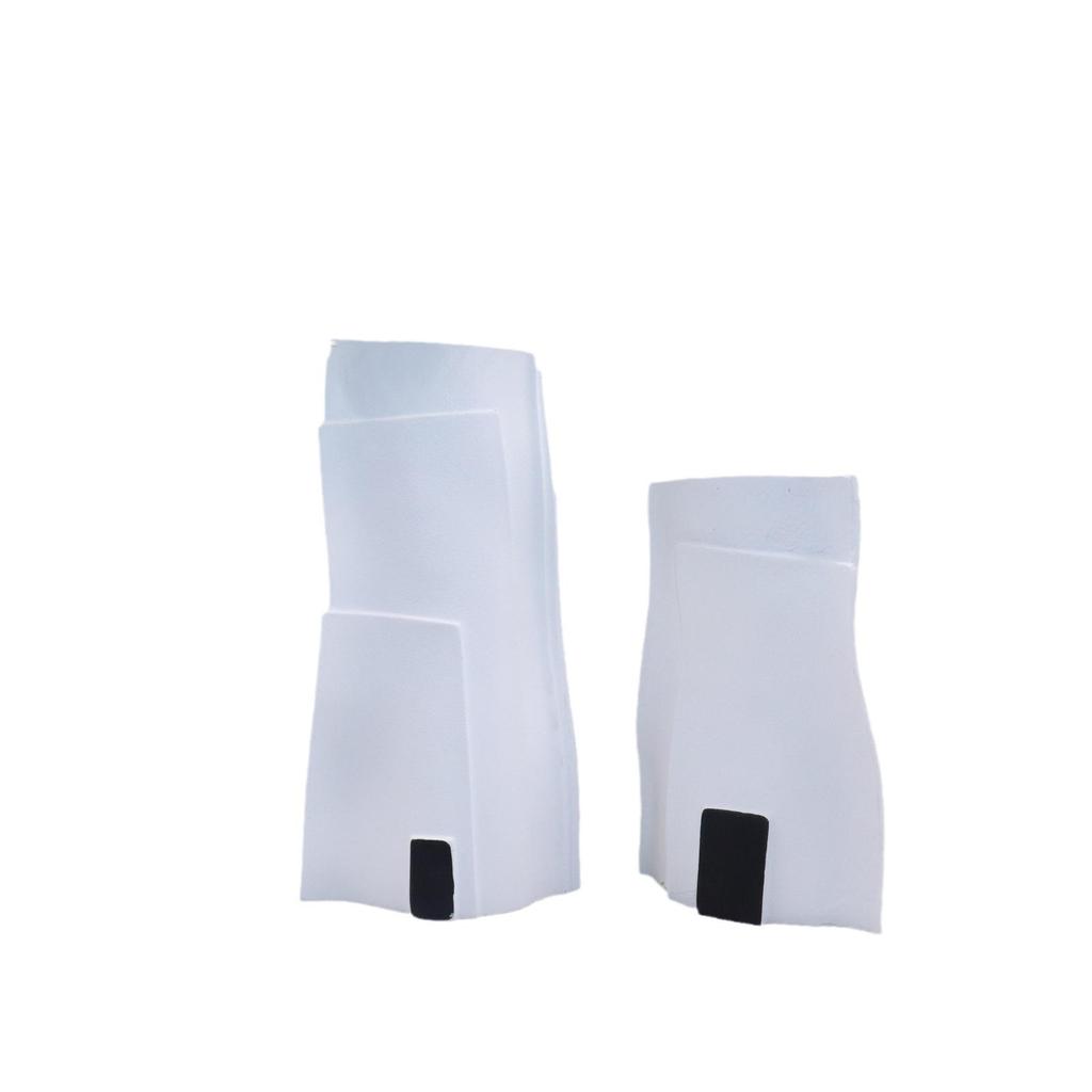 Contemporary Black & White Geometric Resin Vase for Home or Office Decor