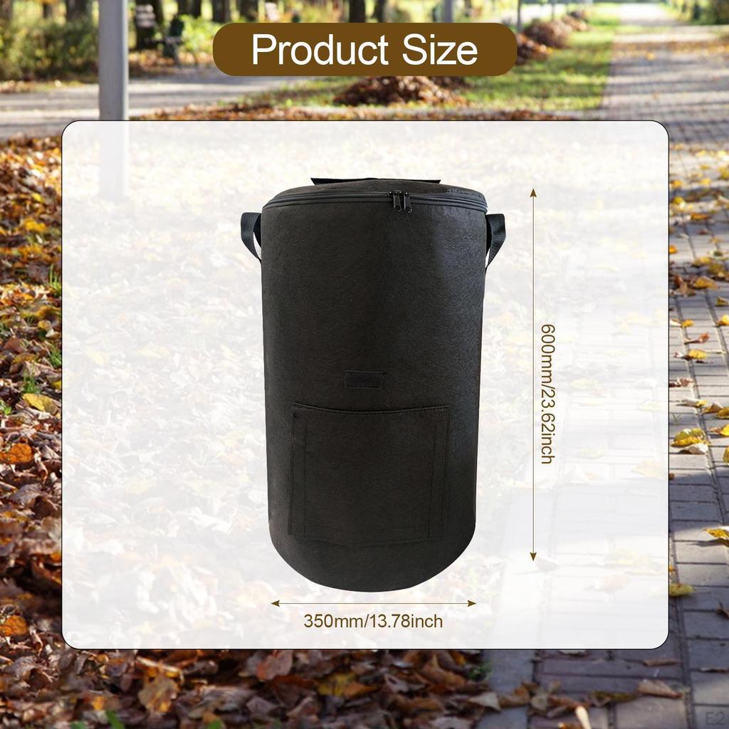 Worek na kompost Pojemnik Ogrodowy Liść z Zamkiem Błyskawicznym i Uchwytem do Kompostowania