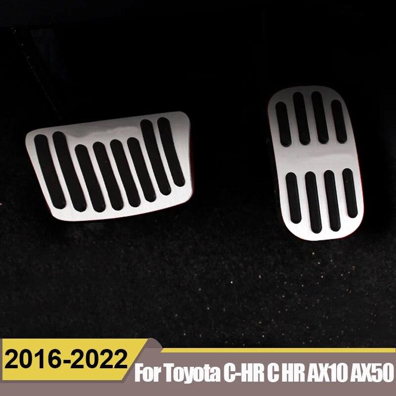 Aluminum Car Accelerator Footrest Pedals Plate Brake Pedal Cover For Toyota C-HR CHR AX10 AX50 2016-  2022 Accessories