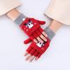 Crochet Flip Top Gloves Winter Women Warm Half Finger Gloves Thick Keep Warm Fingerless Gloves Christmas Knitted Gloves Soft