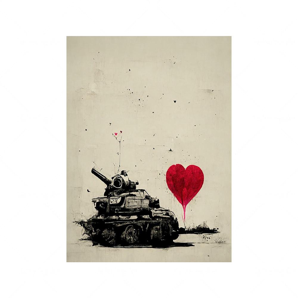 Graffiti Pink Love Wall Poster Children's Canvas Painting Wall Art Printing Picture Modern Living Room Home Decoration Mural