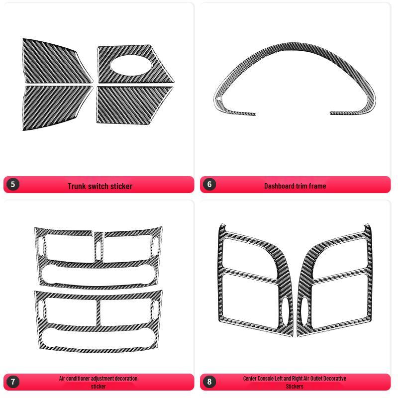 Mercedes-Benz E-Class W211 (2003-2009) Carbon Fiber Headlight Switch Decor Sticker