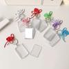 Contemporary Acrylic Photo Display Organizer Compact Keychain Card Sleeve Decorative Desk Accessory For Daily Use