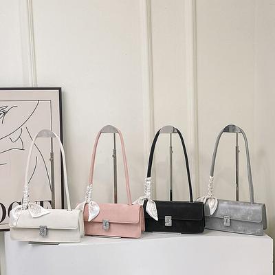 French Niche Bag Women's New Silver Shoulder Bag Popular High-quality Texture Underarm Bag