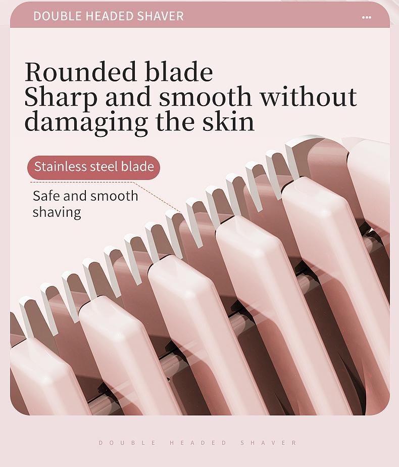 Dual-Head Women's Electric Epilator and Pubic Hair Trimmer