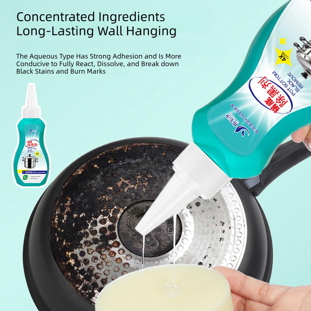 Stainless Steel Pot Black Residue Remover Fast-acting Formulas Saves Time & Effort In Kitchen Cleaning. Effortless Cookware