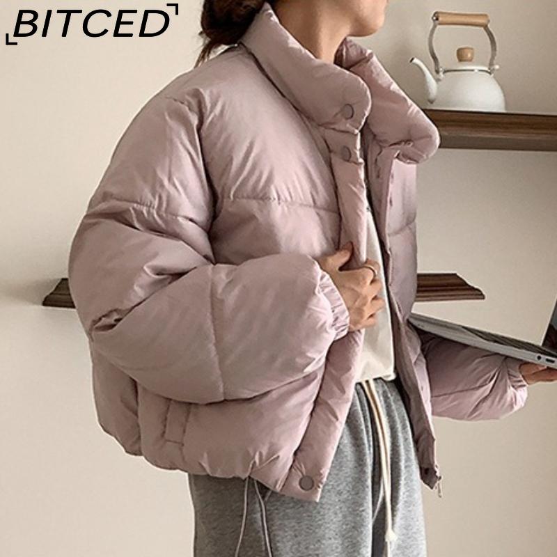 BITCED Autumn Women's Urban Casual Puffer Coat Cotton Jacket Fashionable Elegant Outerwear