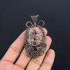 Rhodochrosite Jewelry, 999 Copper Wire Wrapped Pendant, Handmade Gemstone Jewelry Pendant, For Memorial Day