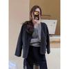 Damen-Basis-Top mit Samt-Spitzenbesatz, Slim Fit, für Herbst und Winter