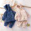 Girls' Clothing Set Children's Autumn Fleece Bear Ear Hooded Pants Two Piece Children's Fashion Sets