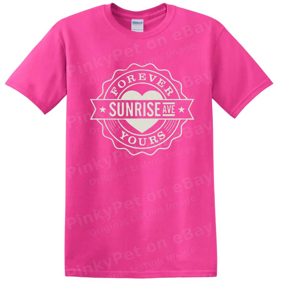 Sunrise Heart Forever Yours Vintage Logo T Shirt Retro Graphic Tee