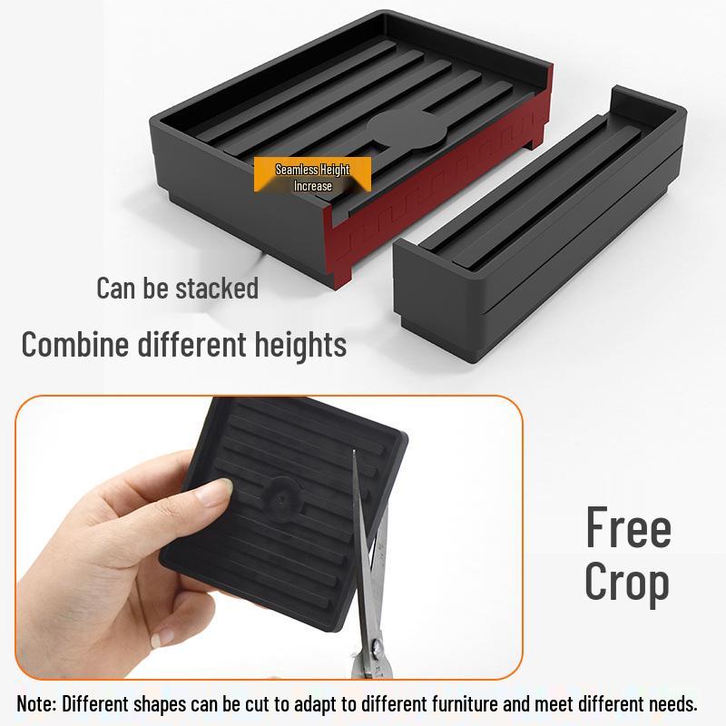 Non-Slip Furniture Lifts: Scratch-Proof, Silent, Durable Height Boosters for Tables, Chairs, Beds, Sofas, Coffee Tables.