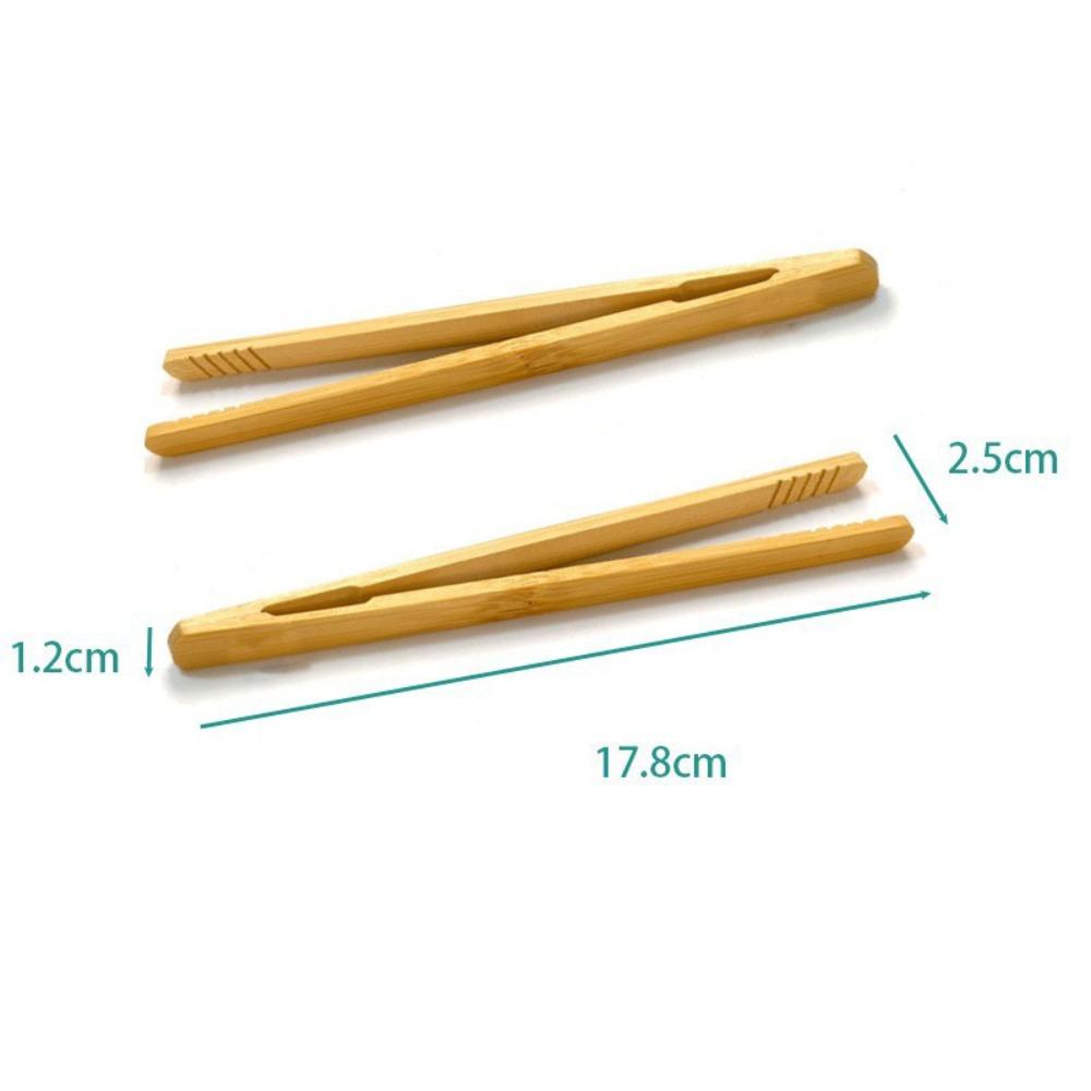Premium Anti-slip Bamboo Toast Tongs Non-stick Versatile Food Tong Heat Resistant Eco-friendly Toaster Bacon Clips Kitchen