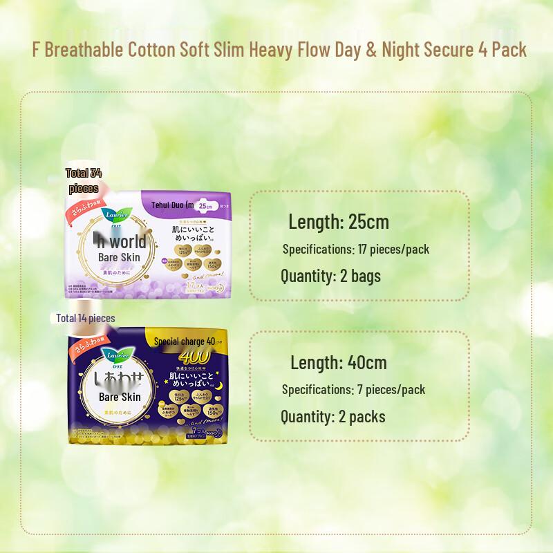 Laurier Kao Imported Sanitary Napkins - Day & Night Combo