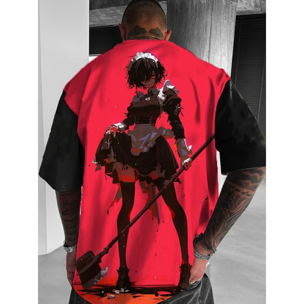 Summer men s T-shirt 3D sexy printed casual street figure T-shirt 2XS