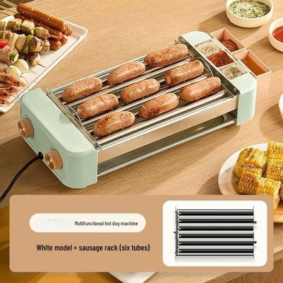 JingJingRS Rotolo e Griglia Elettrica per Hot Dog 3-in-1