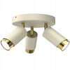 Beige Ceiling Lamp Flush Mount Round Gold Tube Gu10 Led Spotlight
