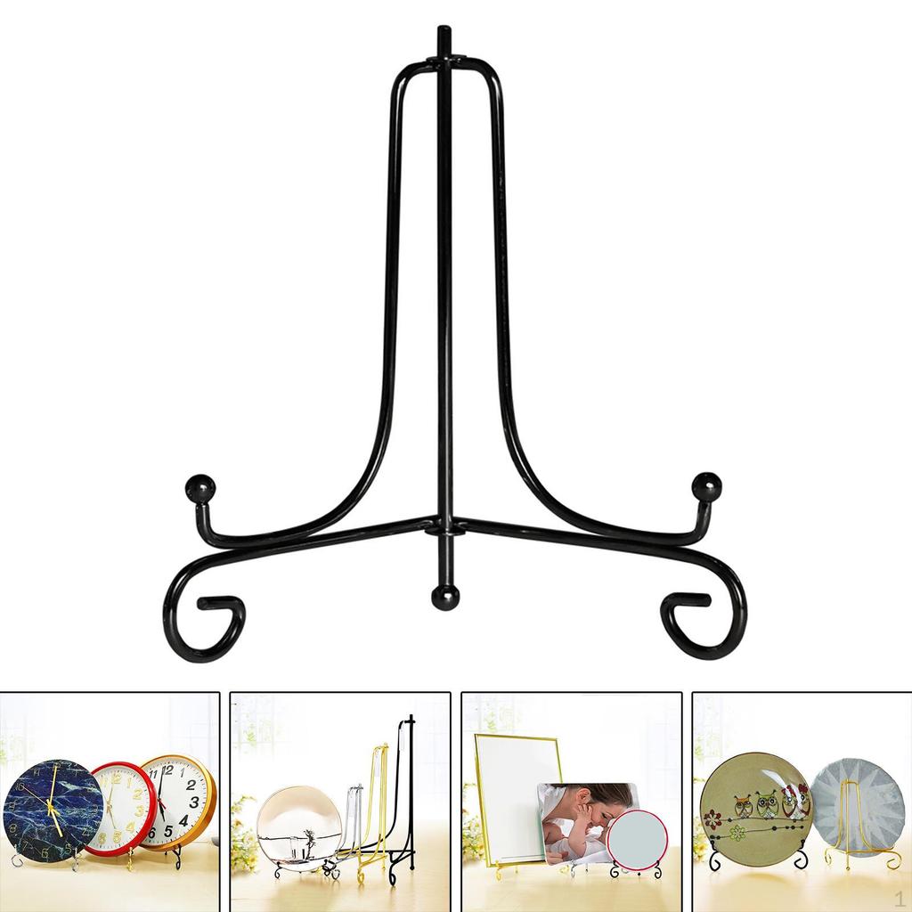 Display Stand Holder, Picture Frame Holder Easel Sturdy Dish Bracket Plate