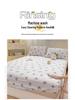 Class A Pure Cotton Mother and Baby Fitted Sheet In Fresh Style - Washed Cotton Mattress Protector Three-Piece Set
