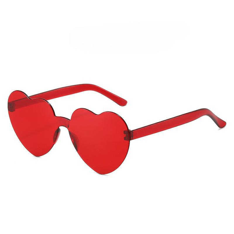 Trendy Heart-Shaped European-American Sunglasses for Women - Masquerade Party & Fun Glasses