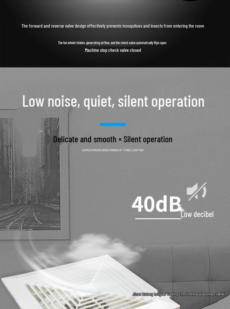 Powerful Silent 600x600 Bathroom Ceiling Exhaust Fan