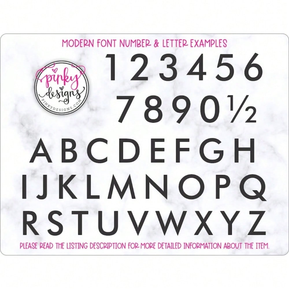 Modern Metal House Number Sign with Frame, Address Plaque for Door, Customizable Numbers A16