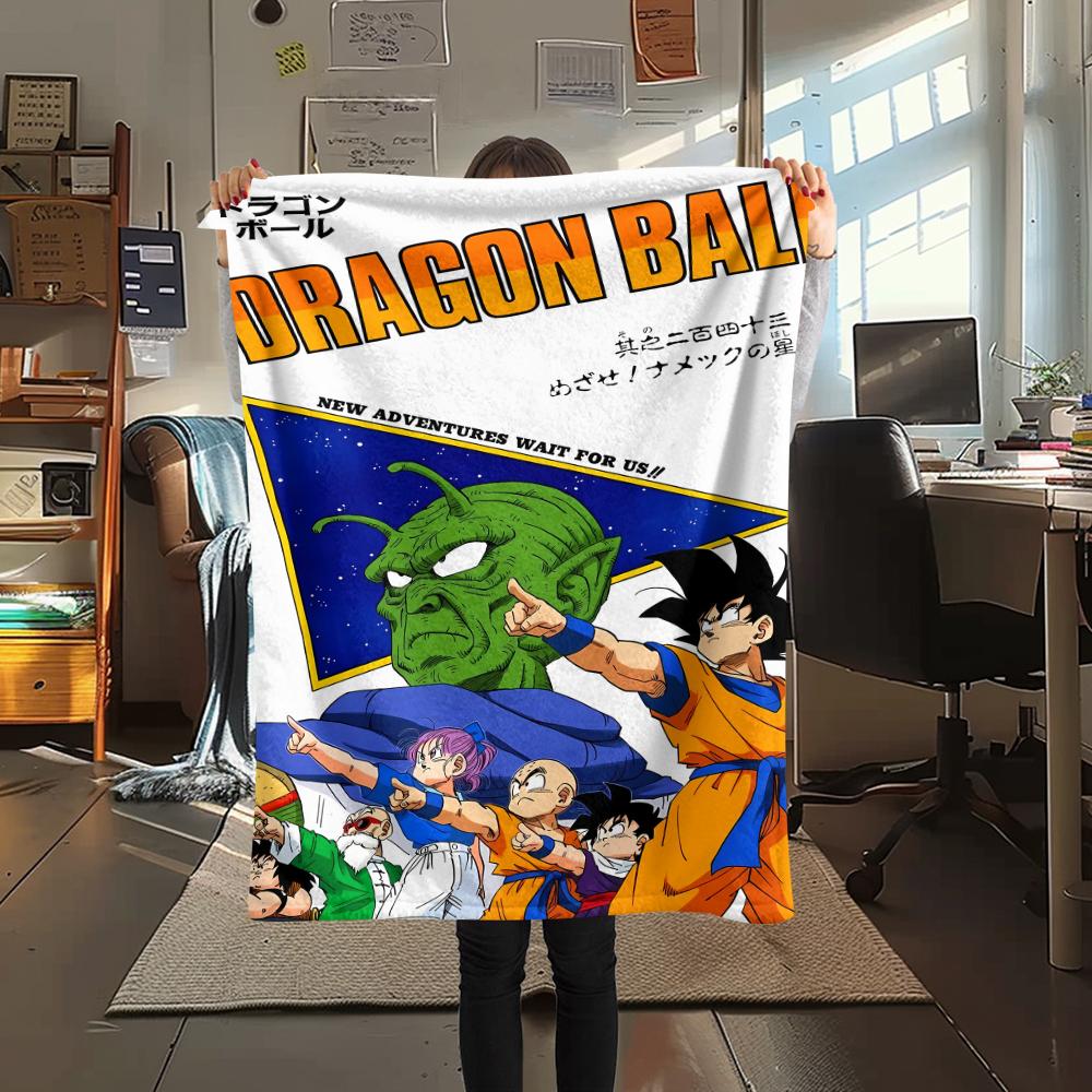 Dragon Ball character Print Flannel Blanket High quality Comfortable for All Seasons Home Decor Warmth and Comfort Perfect for Christmas Gifts