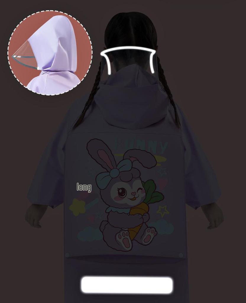 Kinder Verdickter EVA Regenmantel Poncho Overall - Sturmfest Ganzkörper Schultaschen-Kompatibel Schülerausrüstung