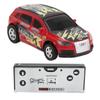 Mini RC Vehicle Racing 4 Way Drift Car 1:64 Pocket Can Size Remote Control Toy for Indoor Outdoor 3+ Kids Red
