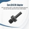 AEE2-1 Pack Core Drill Bit Adapter 5/8Inch-11 Thread Male To 3/8Inch Hex Shank