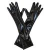 Sexy Dames Pvc Glanzende Handschoen Latex Kunstleer Middellange Handschoenen Punk Handschoenen Sexy Hip-Hop Wanten Cosplay Meiden Kostuums Accessoire