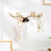 Yousheng Nordic Vintage Deer Horn Decor Hook Wall Hanging Clothes Hats Hook Strong Load-bearing Easy To Install Multipurpose Hanger Hook