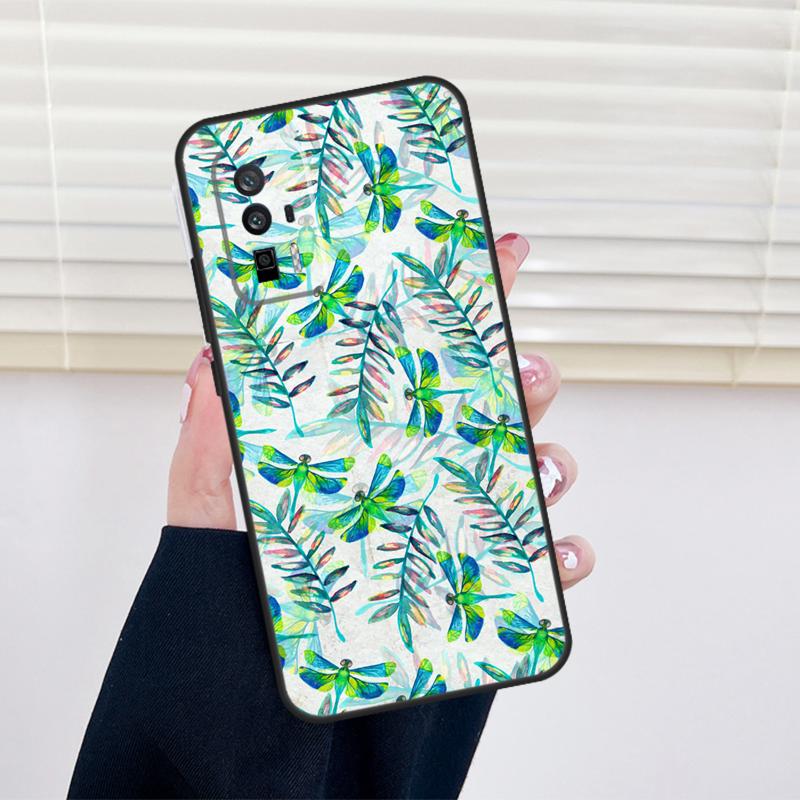 Colorful Dragonfly Cover For Xiaomi 14 13 15 Ultra 11T 12T 13T 14T Pro POCO X7 Pro X3 X5 X6 M6 F5 F6 Pro Case