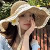 Women Sun Hat Wide Large Brim Beach Hats Summer Straw Hat Foldable Sun Hat Women'S Hat  Holiday Beach Uv Protection Cap