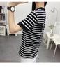 2024 Summer V-neck Korean Style Loose Fit Short Sleeve T-shirt for Women