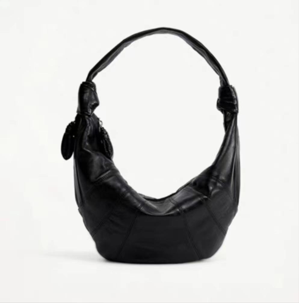 [Haute Couture] Torba Croissant ze skóry owczej w stylu celebryckim: Neutralna, Niszowa Torba Messenger