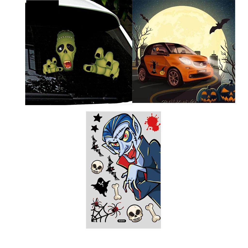 Halloween Stickers Decorations Clings for Kids for Auto Door Window Home Tags
