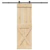 VidaXL Sliding Door and Hardware Kit 70x210 Cm Solid Pine 3332766